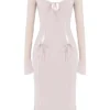 Ophelia Crystal Cutout Midi Dress