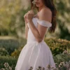 Ophelia White Cotton Mini Dress With Bloomers
