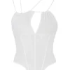 Orla White Chiffon Strappy Corset