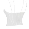 Orla White Chiffon Strappy Corset