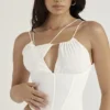 Orla White Chiffon Strappy Corset