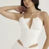 Orla White Chiffon Strappy Corset