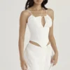 Orla White Chiffon Strappy Corset