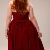Pandora Berry Strapless Detachable Bow Midi Dress