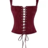 Parisa Merlot Floral Corset