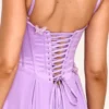 Pascha Orchid Butterfly Corset Maxi Dress
