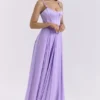 Pascha Orchid Butterfly Corset Maxi Dress