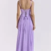 Pascha Orchid Butterfly Corset Maxi Dress
