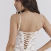 Pearl White Floral Embroidered Maxi Dress