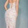 Pearl White Floral Embroidered Maxi Dress