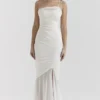 Pearla Ivory Ruched Maxi Dress