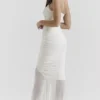 Pearla Ivory Ruched Maxi Dress