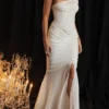 Pearla Ivory Ruched Maxi Dress