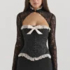 Perdita Black Metallic Jacquard Corset & Bolero