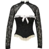 Perdita Black Metallic Jacquard Corset & Bolero