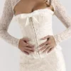 Perdita Ivory Metallic Jacquard Corset & Bolero