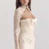 Perdita Ivory Metallic Jacquard Corset & Bolero