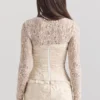 Perdita Ivory Metallic Jacquard Corset & Bolero