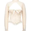 Perdita Ivory Metallic Jacquard Corset & Bolero