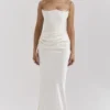 Persephone Ivory Strapless Corset Dress