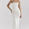 Persephone Ivory Strapless Corset Dress