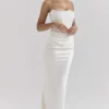 Persephone Ivory Strapless Corset Dress