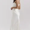 Persephone Ivory Strapless Corset Dress