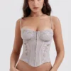 Petunia Light Lavender Embroidered Corset