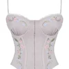Petunia Light Lavender Embroidered Corset