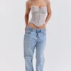 Petunia Light Lavender Embroidered Corset