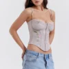 Petunia Light Lavender Embroidered Corset