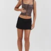 Pia Brown Vegan Leather Corset