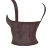 Pia Brown Vegan Leather Corset