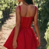 Pietra Cherry Corset Mini Dress