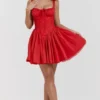 Pietra Cherry Corset Mini Dress