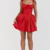 Pietra Cherry Corset Mini Dress
