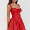 Pietra Cherry Corset Mini Dress