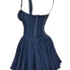 Pietra French Navy Corset Mini Dress