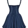 Pietra French Navy Corset Mini Dress