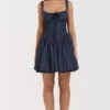 Pietra French Navy Corset Mini Dress
