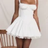 Pietra White Corset Mini Dress