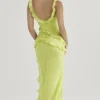 Pixie Lime Ruffle Maxi Dress