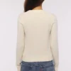 Poppie Ivory Wool + Cashmere Floral Embroidered Cardigan