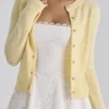 Poppie Lemon Wool + Cashmere Floral Embroidered Cardigan