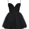 Princess Black Tulle Mini Dress