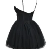Princess Black Tulle Mini Dress