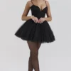 Princess Black Tulle Mini Dress