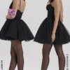 Princess Black Tulle Mini Dress