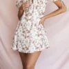 Princess Rose Print Mini Dress