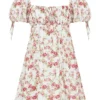 Princess Rose Print Mini Dress